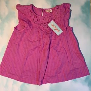 Cat & Jack Girl’s Pink Ruffle Blouse